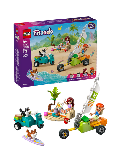 LEGO Friends Surfen Hunde und Roller Abenteuer Bauset
