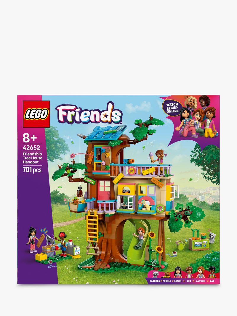 LEGO Friends Friendship Tree House Hangout 701-piece construction set for age 8+, imported from the UK