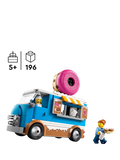 LEGO City Doughnut Truck Toy Set with 2 minifigures, UK version