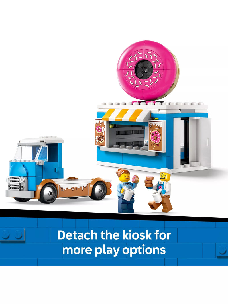 LEGO City Doughnut Truck Toy Set with 2 minifigures, UK version