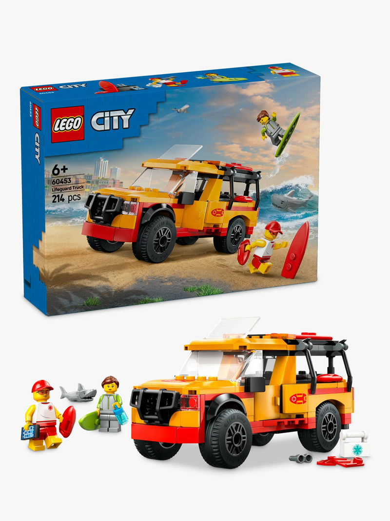 Beach Rescue Role-Play Truck Toy with Minifigures and Accessories for Children Age 6 and Up