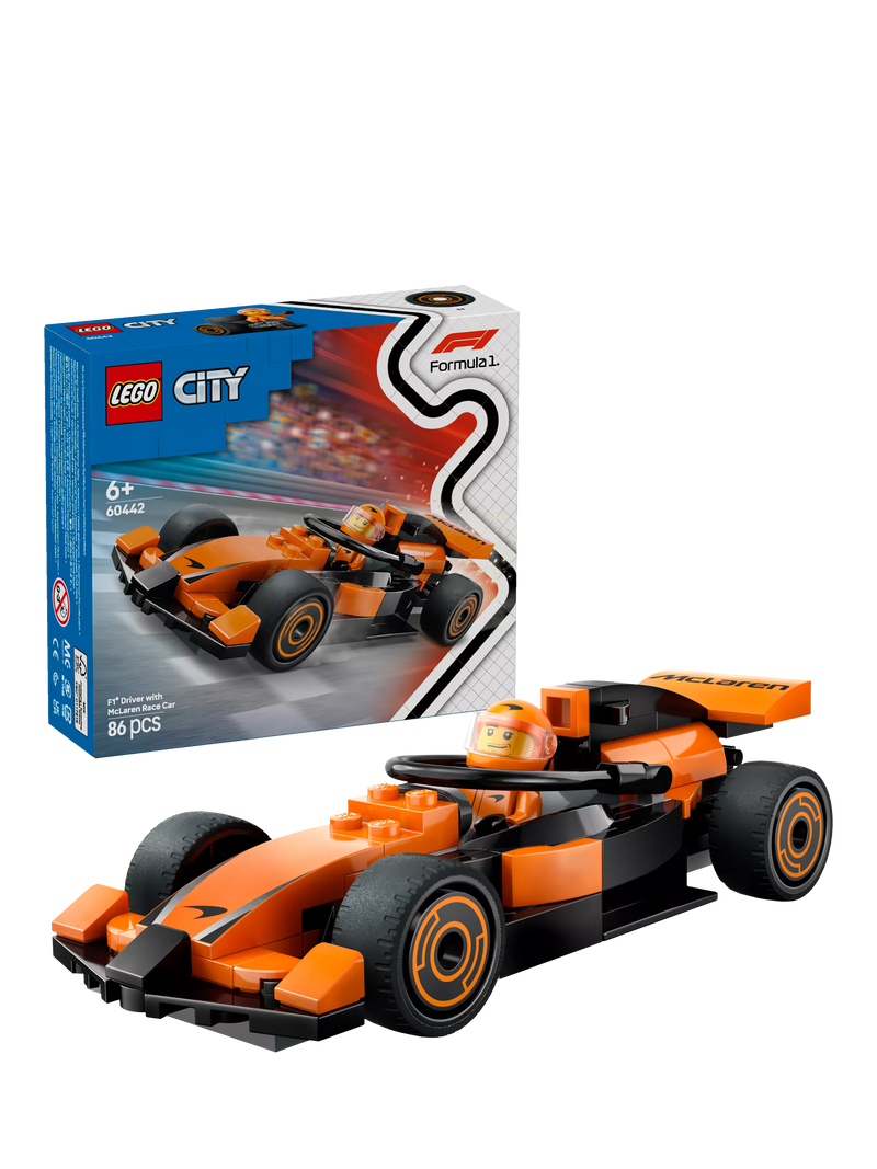 LEGO F1 Driver with McLaren Race Car toy playset, UK version