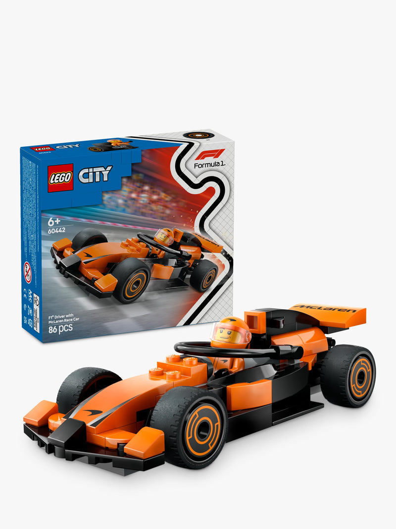 LEGO F1 Driver with McLaren Race Car toy playset, UK version