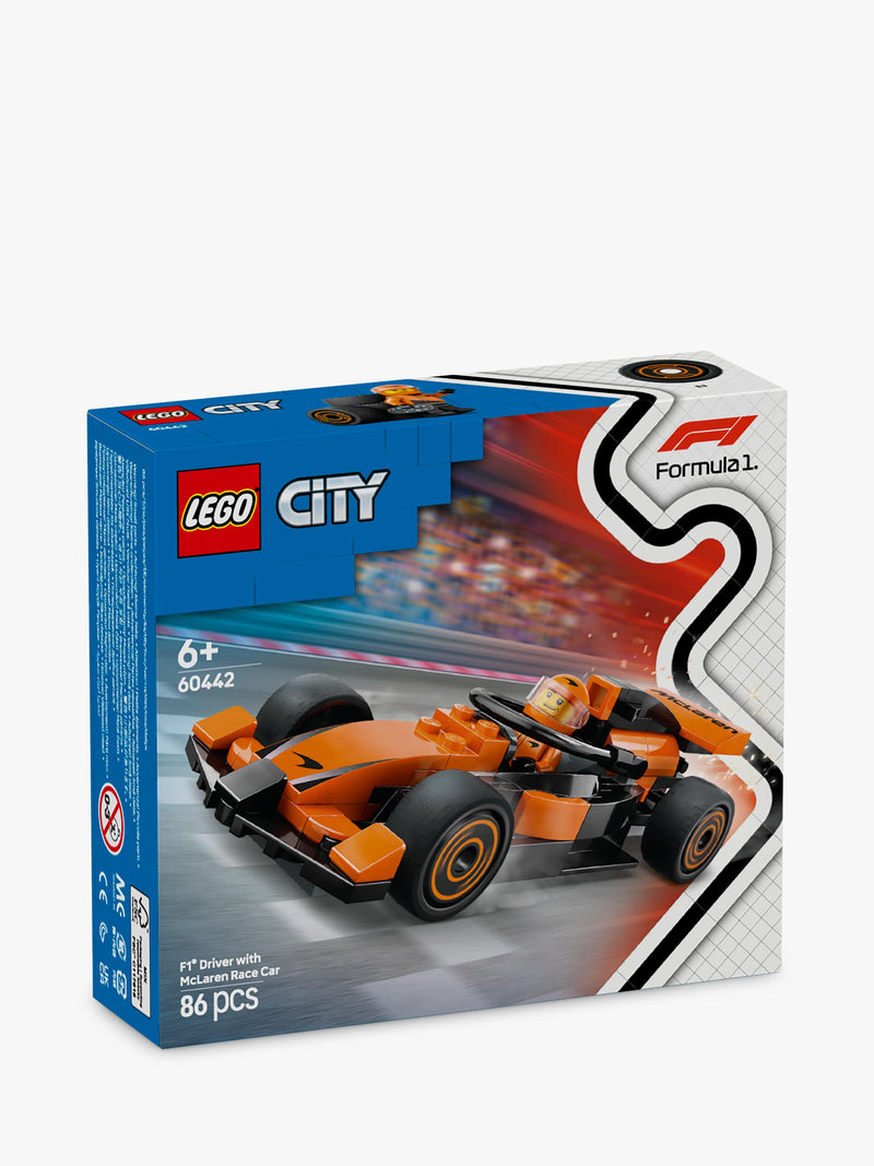 LEGO F1 Driver with McLaren Race Car toy playset, UK version