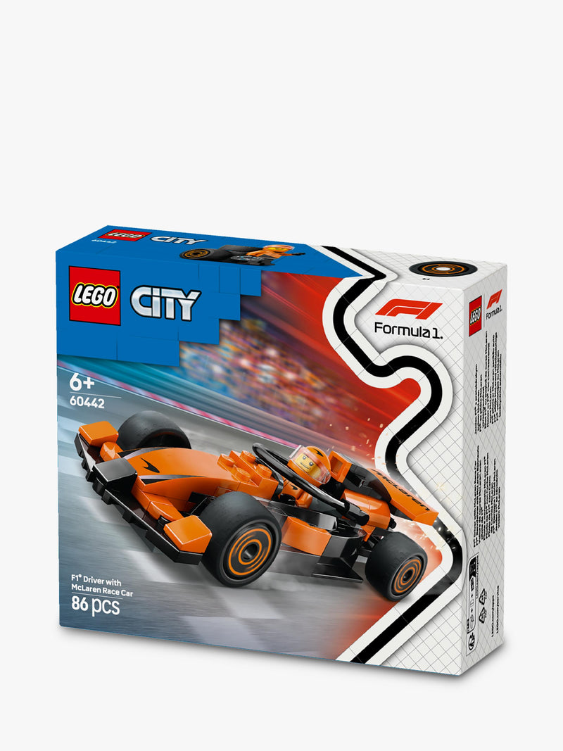 LEGO F1 Driver with McLaren Race Car toy playset, UK version