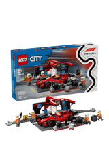 John Lewis LEGO City F1 Pit Stop & Pit Crew with Ferrari Car 60443 Building Set- Buy online at McGrocer