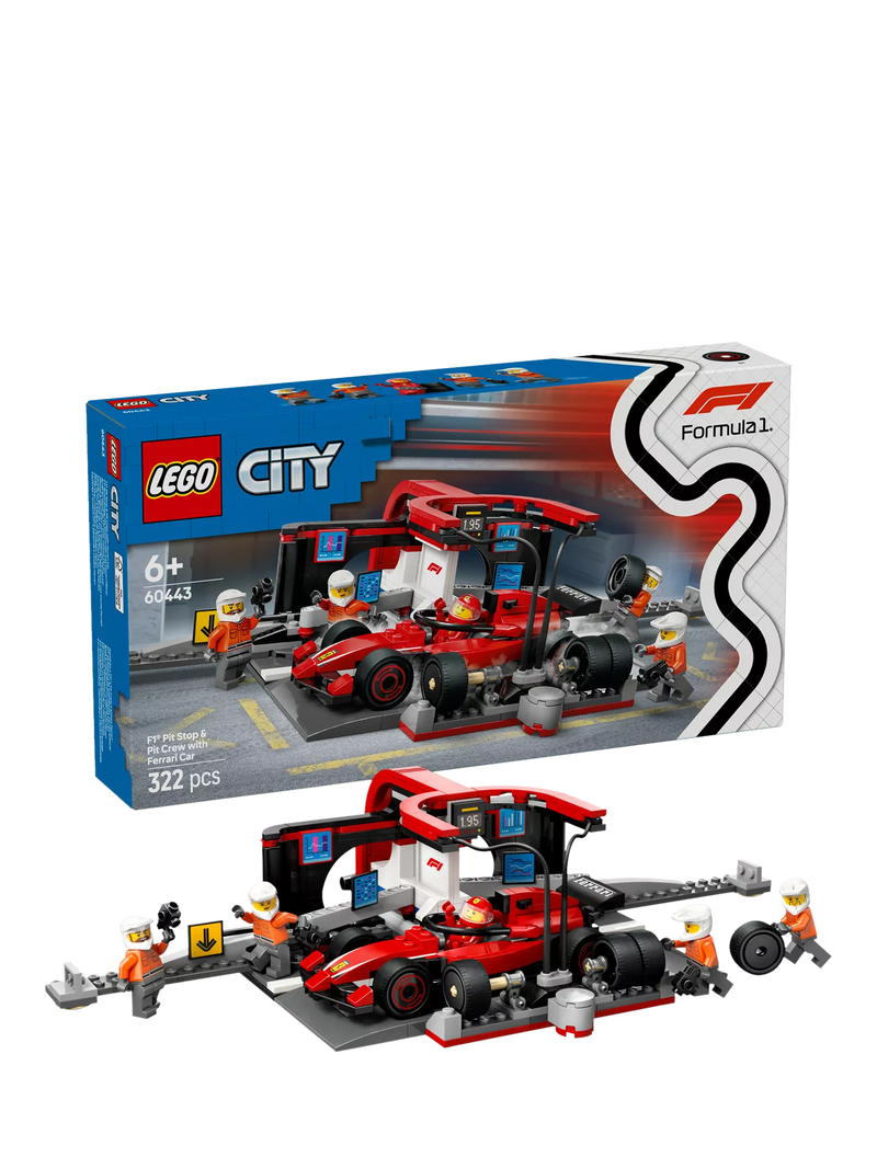 LEGO City F1 Pit Stop with Ferrari car set, imported from the UK