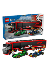 John Lewis Lego City F1 Truck with RB20 & AMR24 F1 Cars Playset- Buy online at McGrocer