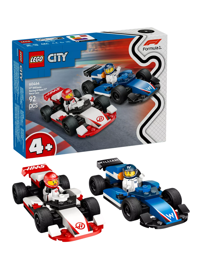 LEGO F1 Williams Racing & Haas F1 race car set, UK version