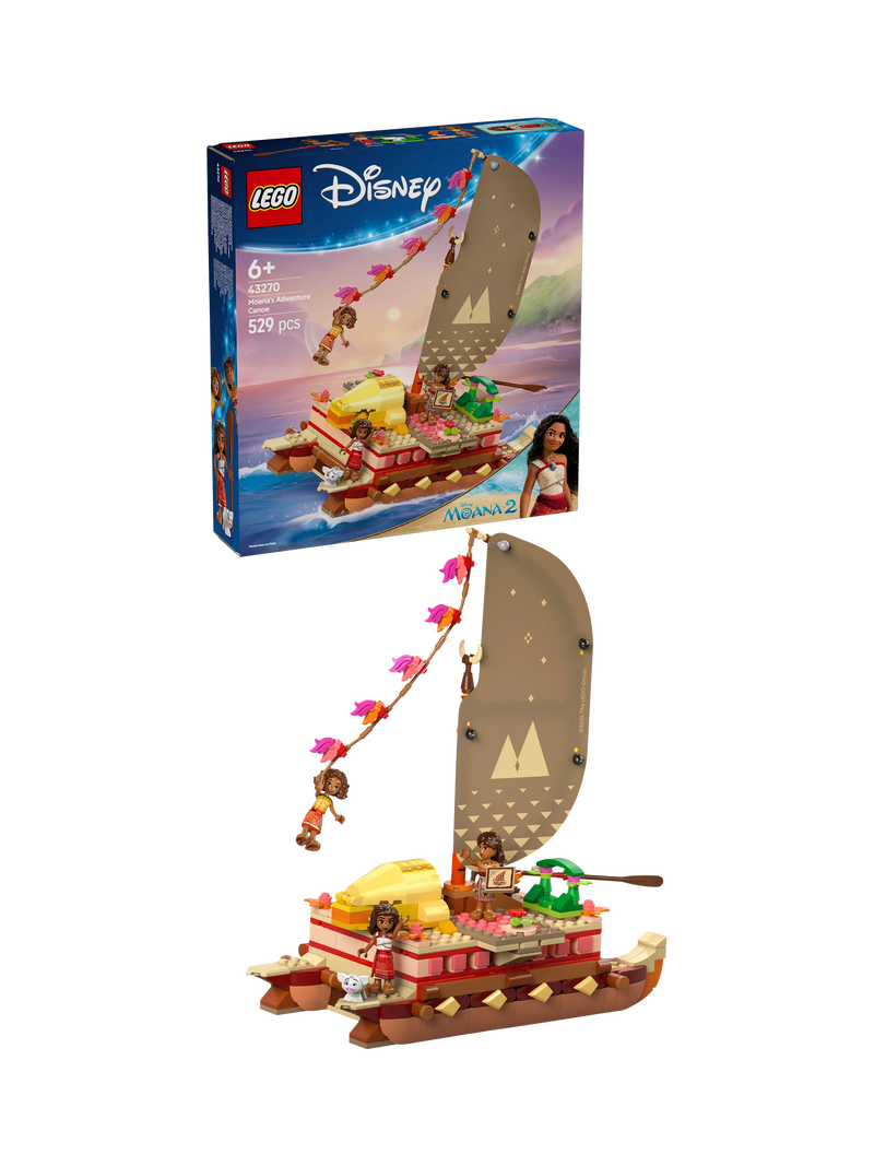 LEGO Disney Princess Moana's Adventure Canoe building set, UK version