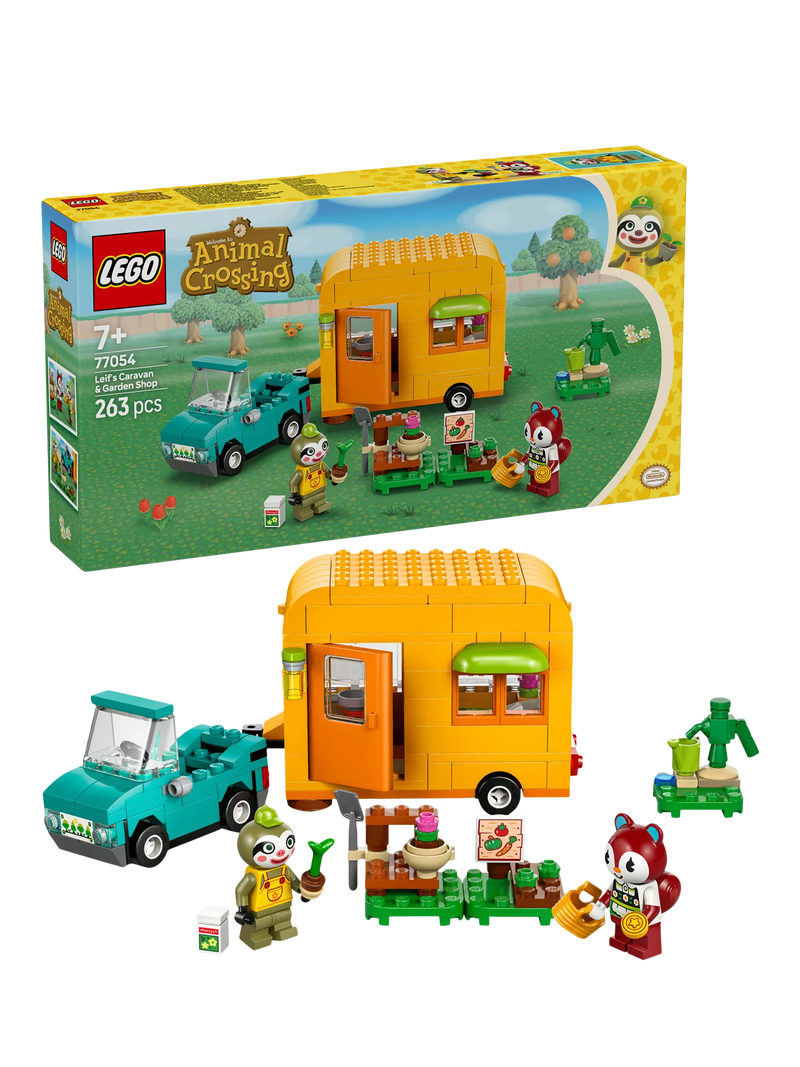 LEGO Animal Crossing caravan and garden shop toy set, UK version