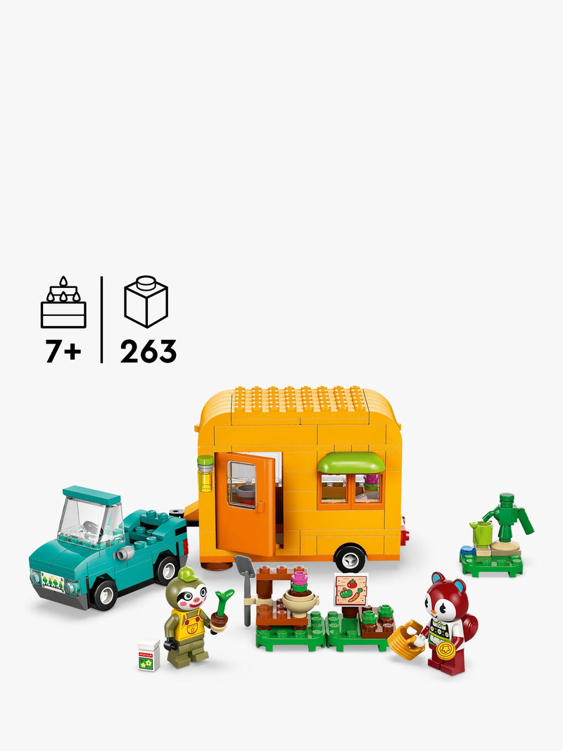 LEGO Animal Crossing caravan and garden shop toy set, UK version