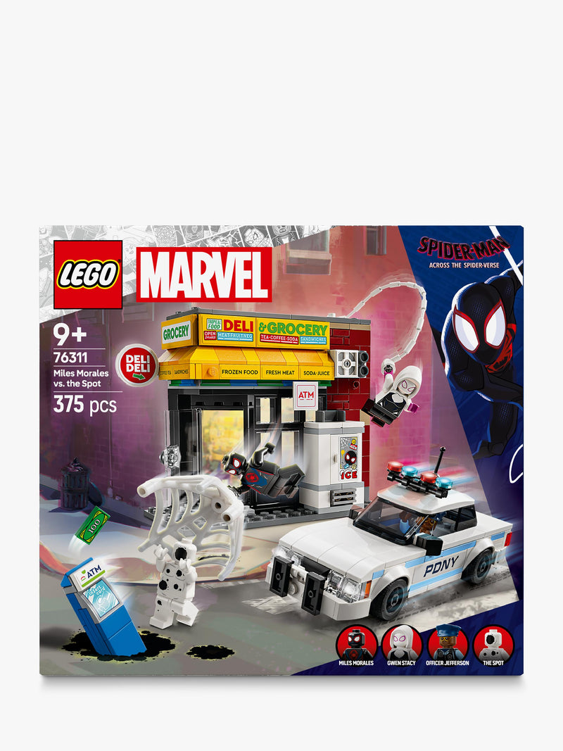 LEGO Marvel Spider-Verse Miles Morales vs The Spot building toy set, UK version