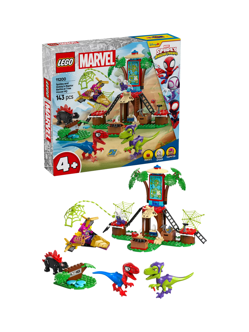 LEGO Marvel Spidey and Gobby's Raptor Battle at Tree House HQ playset, UK version
