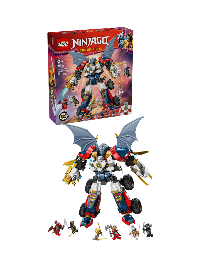 LEGO NINJAGO Dragons Rising Zane's Ultra Combiner Mech building set, UK version