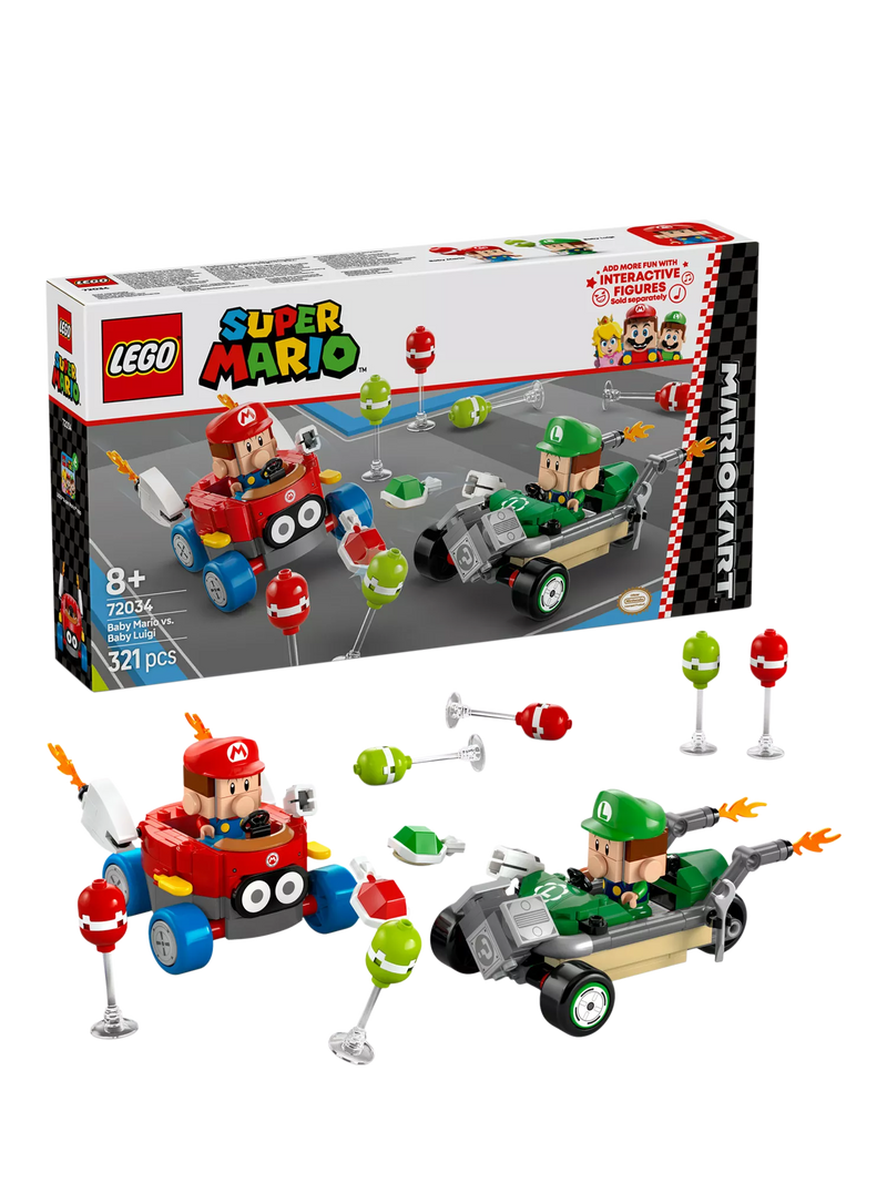 Lego Mario Kart Baby Mario vs Baby Luigi playset, UK version