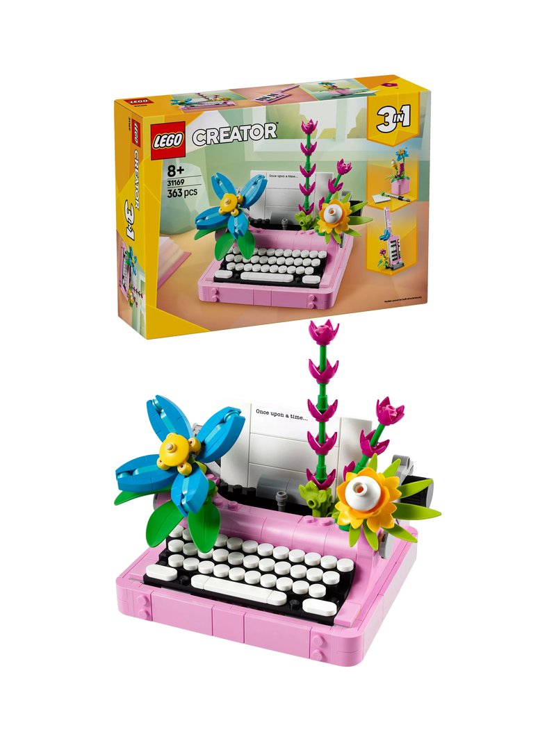 LEGO Creator Typewriter with Flowers construction set 363 pieces (British brand)