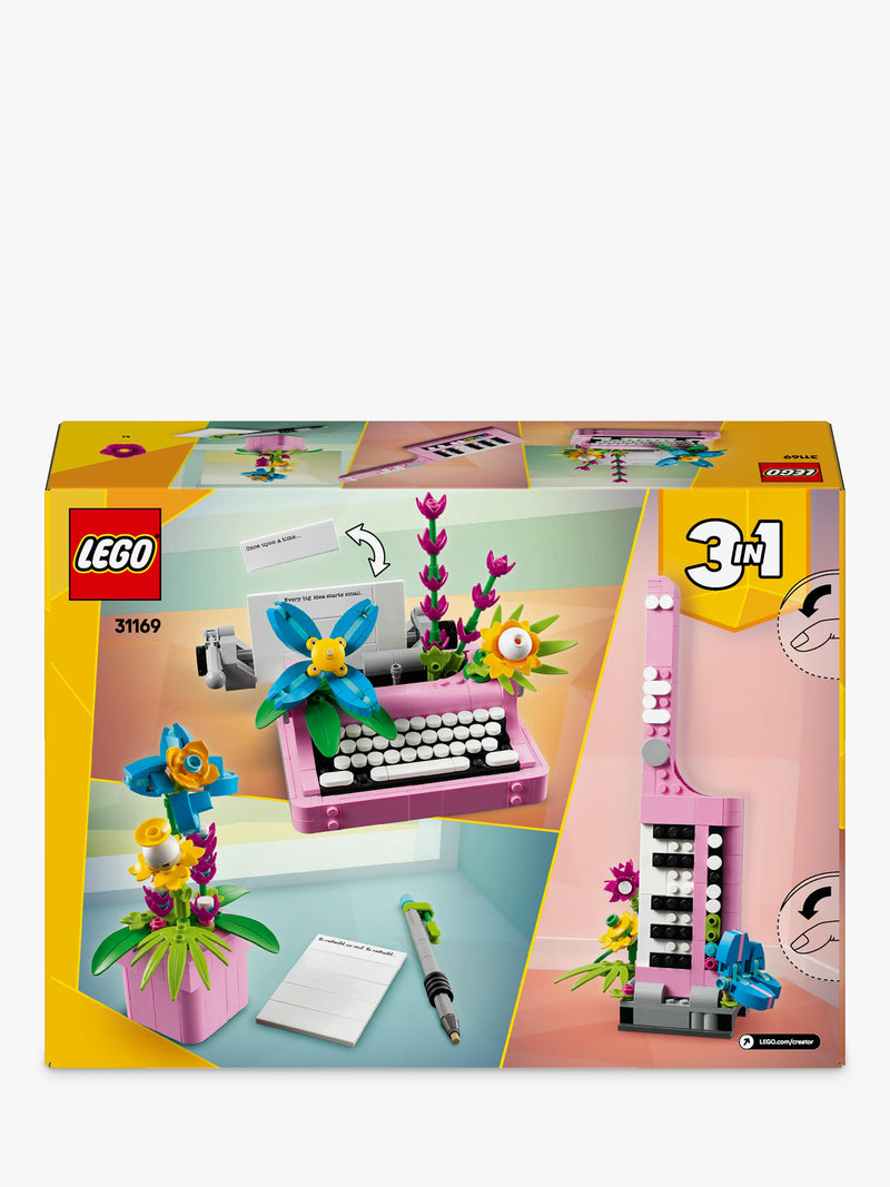 LEGO Creator Typewriter with Flowers construction set 363 pieces (British brand)