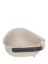 John Lewis Large Foldable Kitchen Colander with Space-Saving Handles in Stone Colour- Buy online at McGrocer