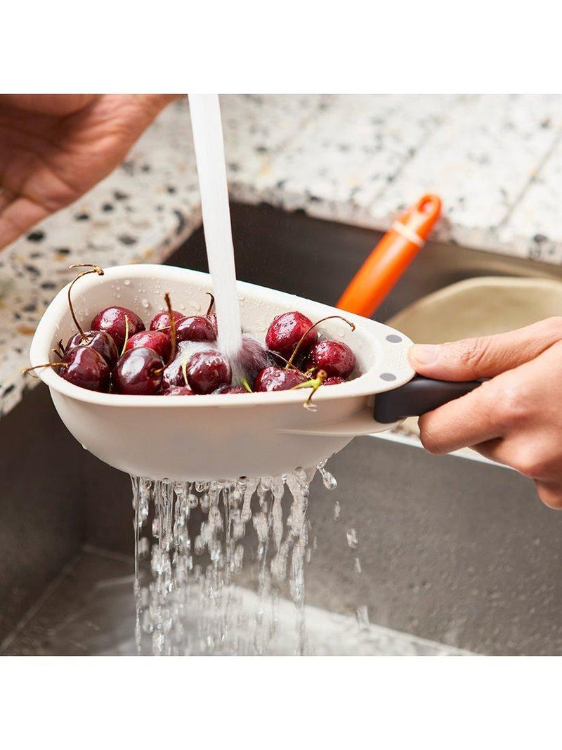 Joseph Joseph Droplet Mini Foldable Colander in Stone, UK version