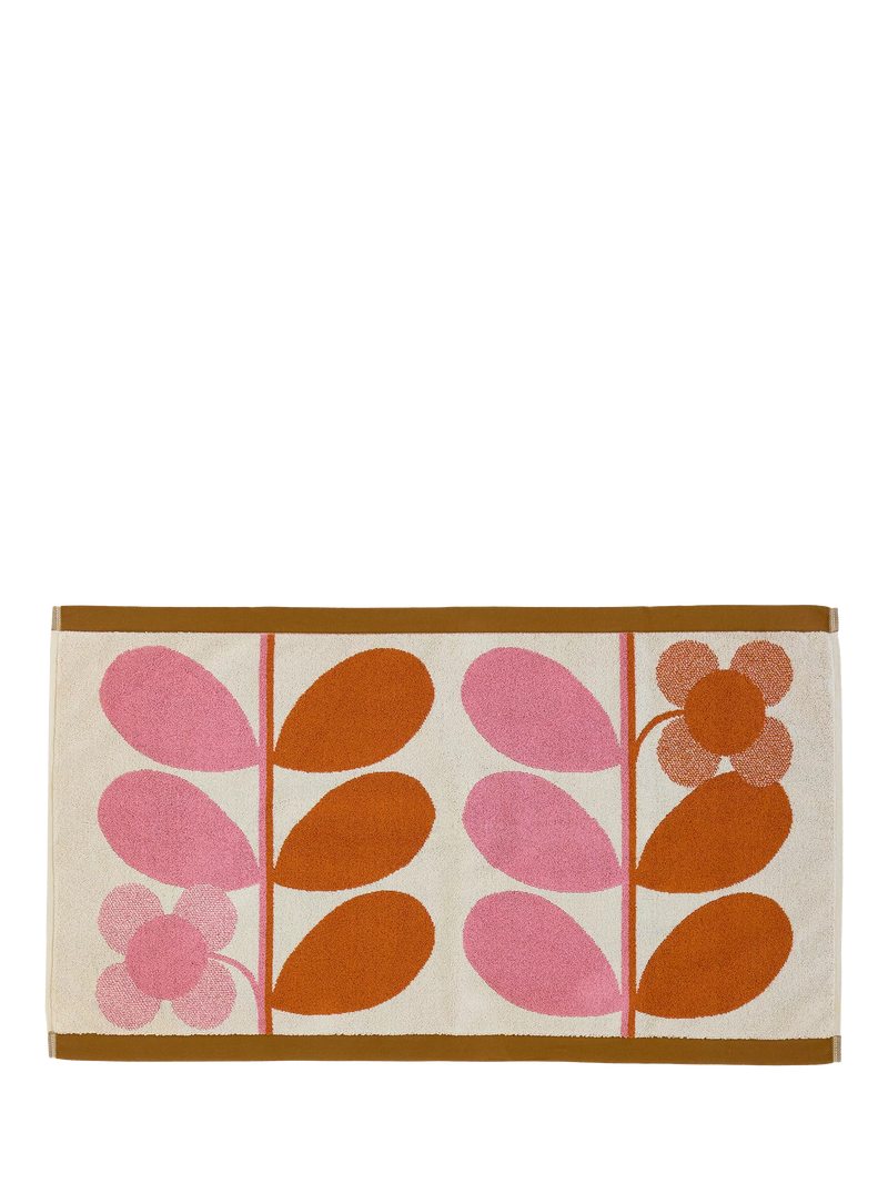 Orla Kiely stem bloom bath mat blush, imported from the UK