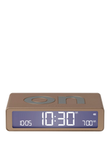 John Lewis Lexon Flip Classic LCD Digital Alarm Clock, Brushed Gold- Buy online at McGrocer