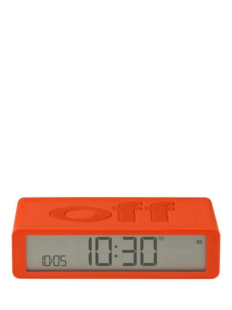 Lexon digital alarm clock orange - British product