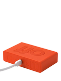Lexon digital alarm clock orange - British product