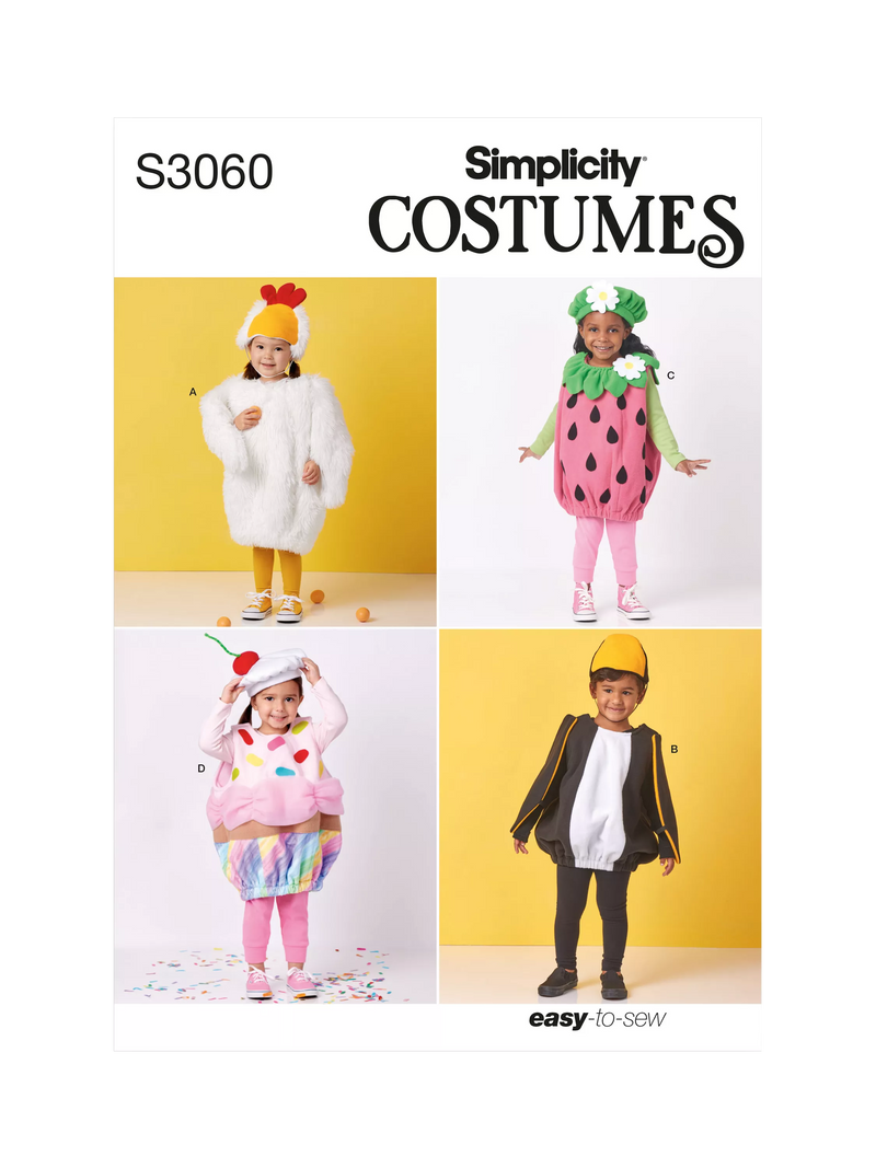 Simplicity toddler costume sewing pattern S3060, imported from the UK