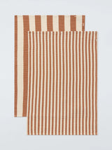John Lewis John Lewis Professional Striped Waffle Cotton Tea Towels Set of 2- Buy online at McGrocer