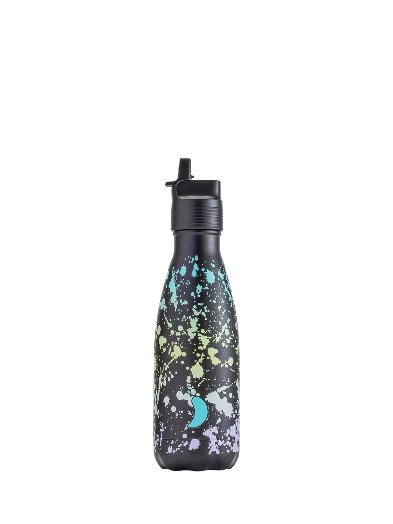 Chilly's kids insulated drinks bottle 350ml splatter, imported from the UK