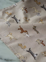John Lewis Sophie Allport Doggy Daycare Cotton Tea Towel, Neutral Stone- Buy online at McGrocer