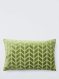 Harlequin Perplex velvet cushion in Kelly colour, imported from the UK