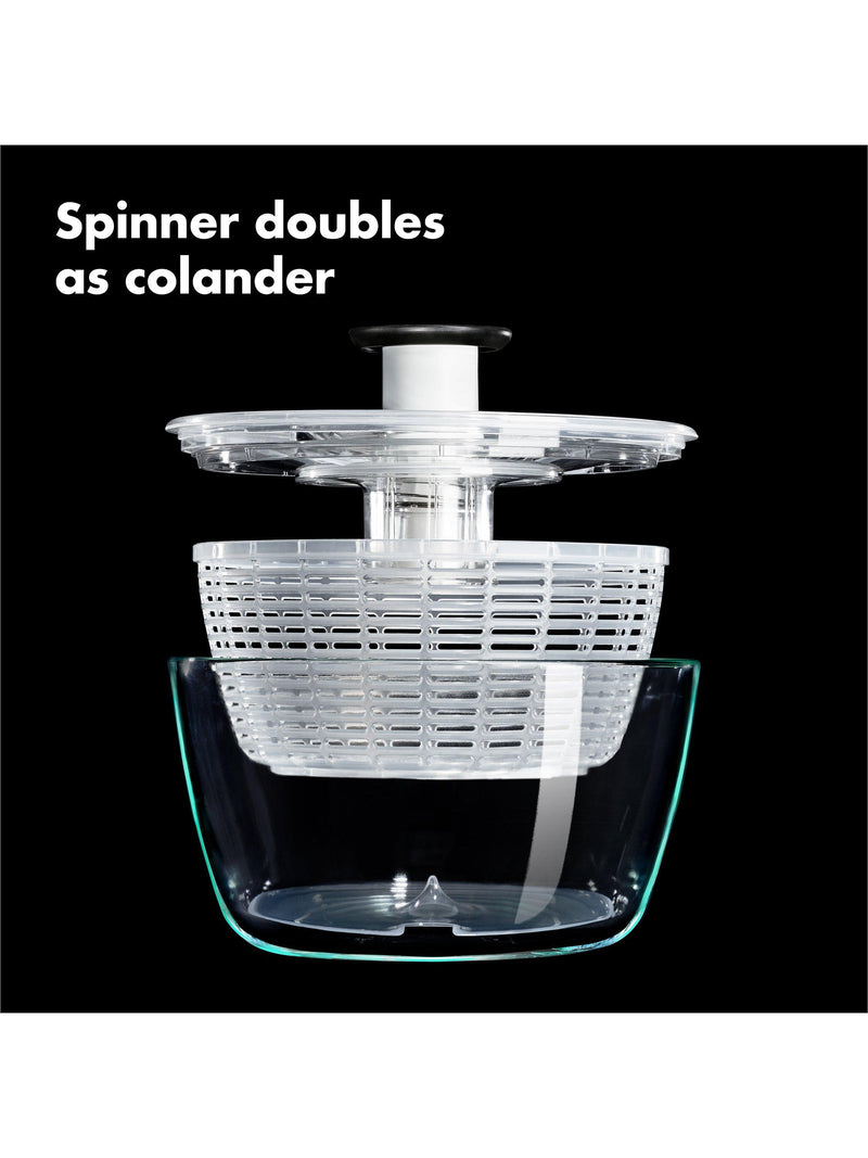 OXO Good Grips glass salad spinner borosilicate bowl, UK version