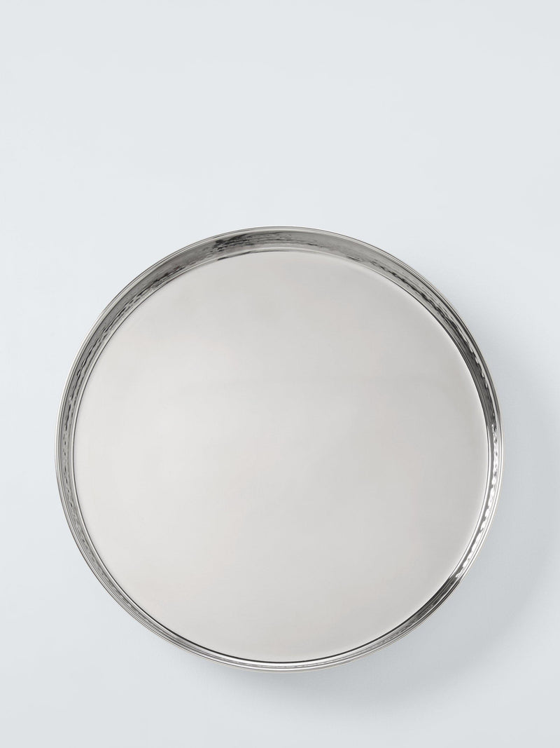 John Lewis hammered stainless steel round tray 32cm - British product