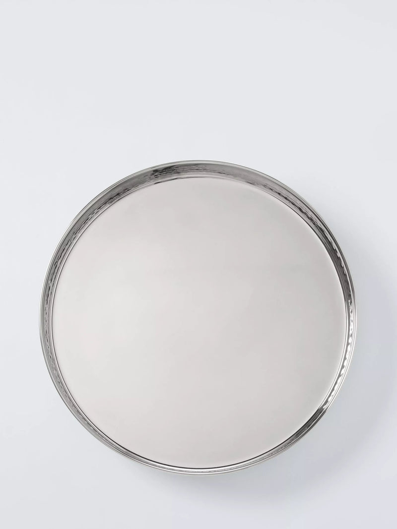 John Lewis hammered stainless steel round tray 32cm - British product