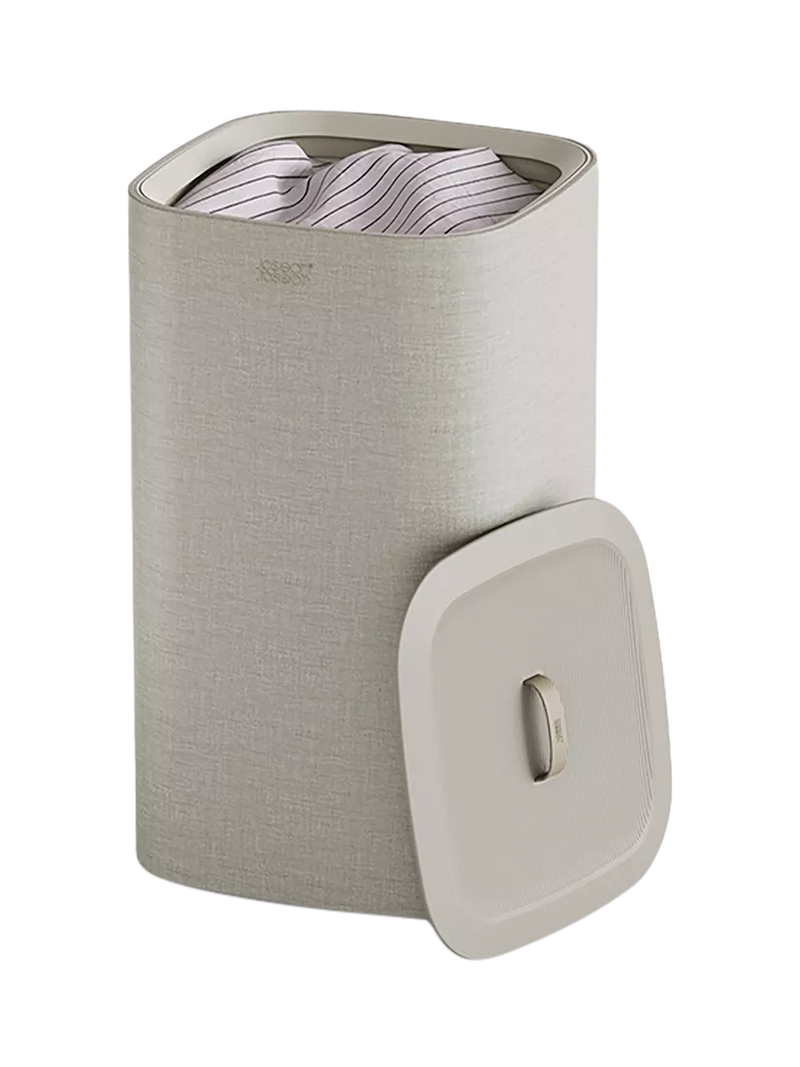 Joseph Joseph Tota single laundry basket in ecru with 60-litre tote bag, UK version