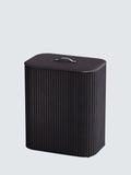 Laundry Basket with Bamboo Exterior and Two Fabric Tote Bags, 90L