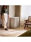 Luxury Bamboo Laundry Basket with Three 30-Litre Tote Bags in Ecru