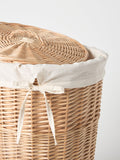 John Lewis round wicker laundry basket with cotton liner, UK version