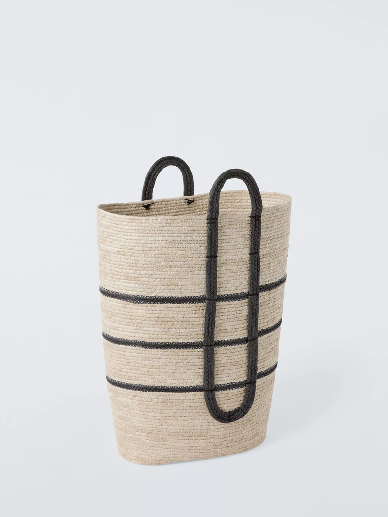 John Lewis maize laundry basket natural black, imported from the UK