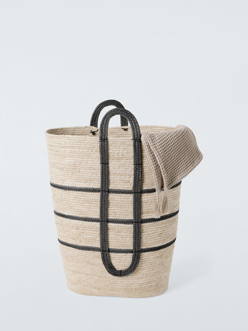 John Lewis maize laundry basket natural black, imported from the UK