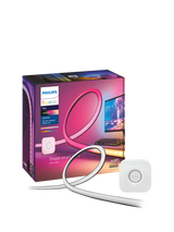 John Lewis Philips Hue Play Gradient Smart LED Lightstrip for 24 to 27 PC Monitors Starter Kit, 90.5cm- Buy online at McGrocer