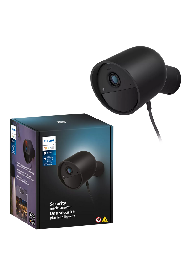 Philips Hue Secure wired smart security camera black, UK version