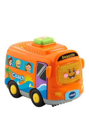 Interactive Electronic Toy Coach with Light-Up Button and Educational Songs for Toddlers