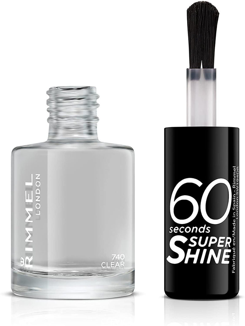 Rimmel 60 Seconds Super Shine clear nail polish (British brand)