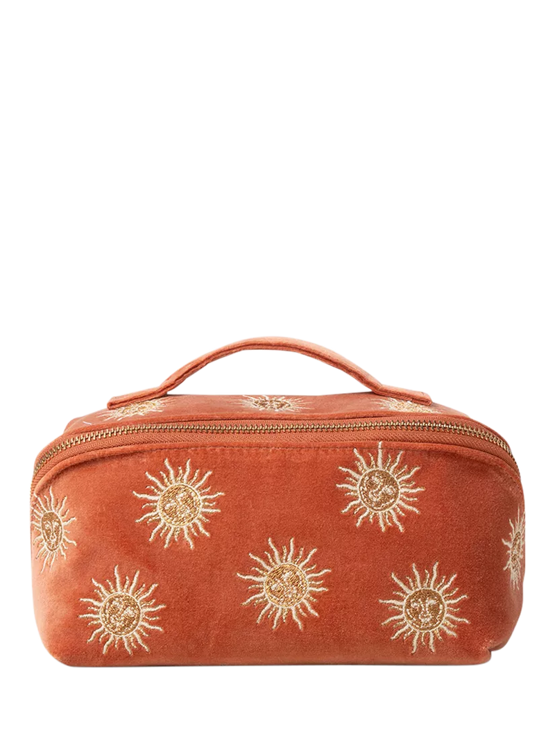 Elizabeth Scarlett Sun Goddess makeup bag Rust - British product