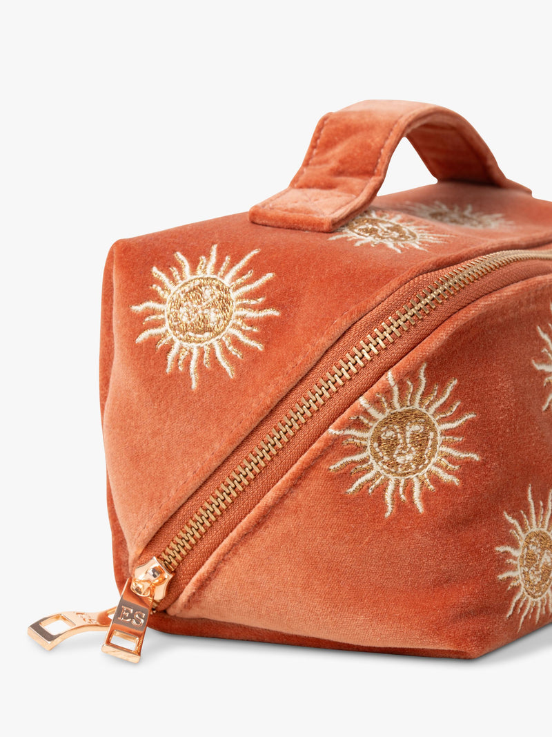 Elizabeth Scarlett Sun Goddess makeup bag Rust - British product