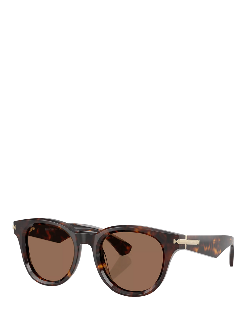 Burberry BE4439 Men's D-Frame Sunglasses, Dark Havana/Brown