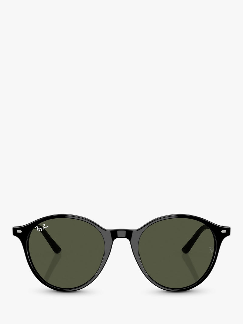 Ray-Ban round sunglasses black frame green lenses - British product